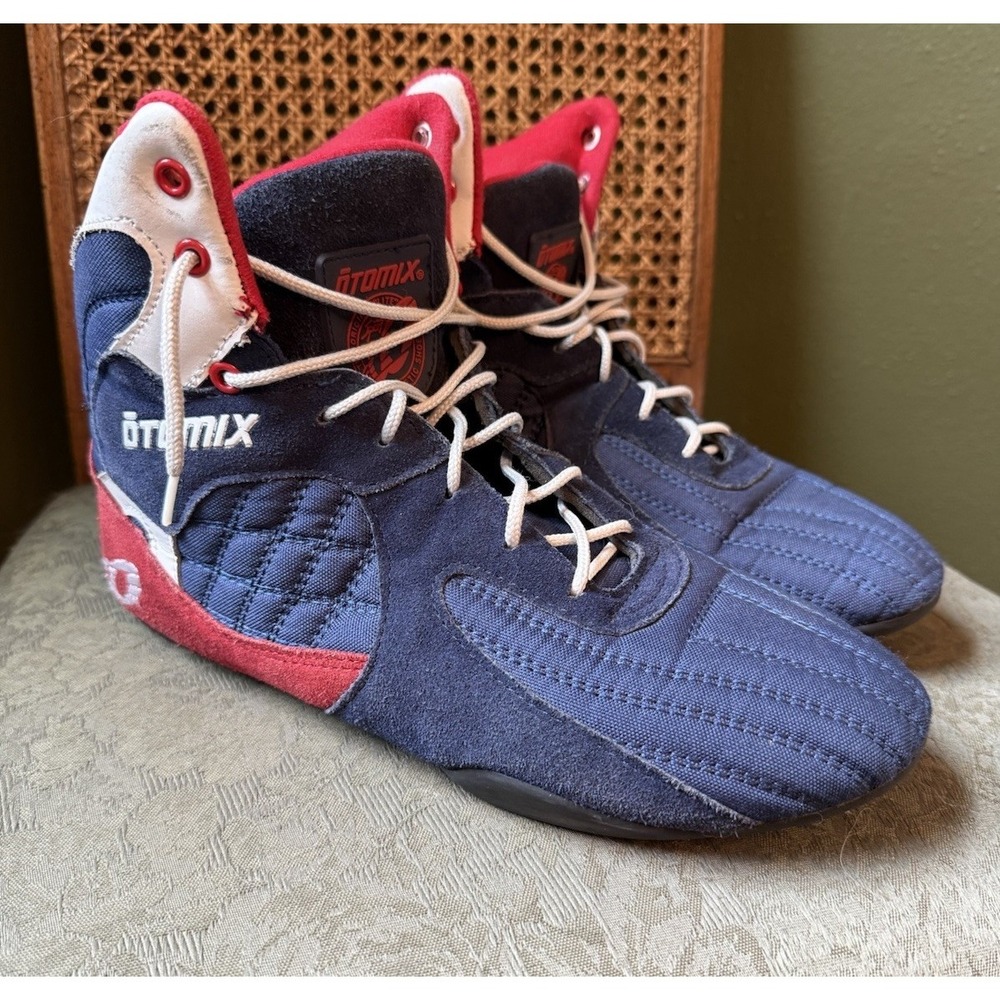 Otomix Stingray High Top Red Blue M3000 Bodybuilding Comfort Shoes Men's 11.5